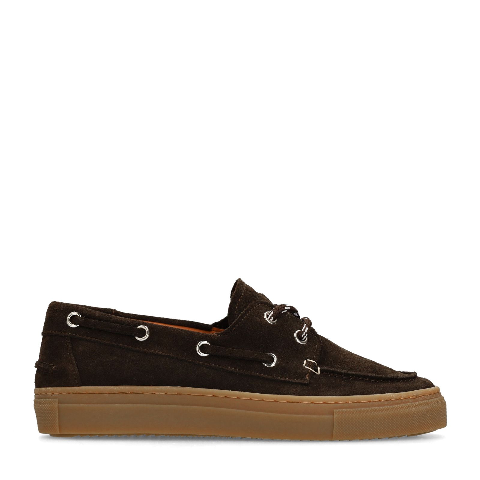 Braune Bootsschuhe aus Veloursleder