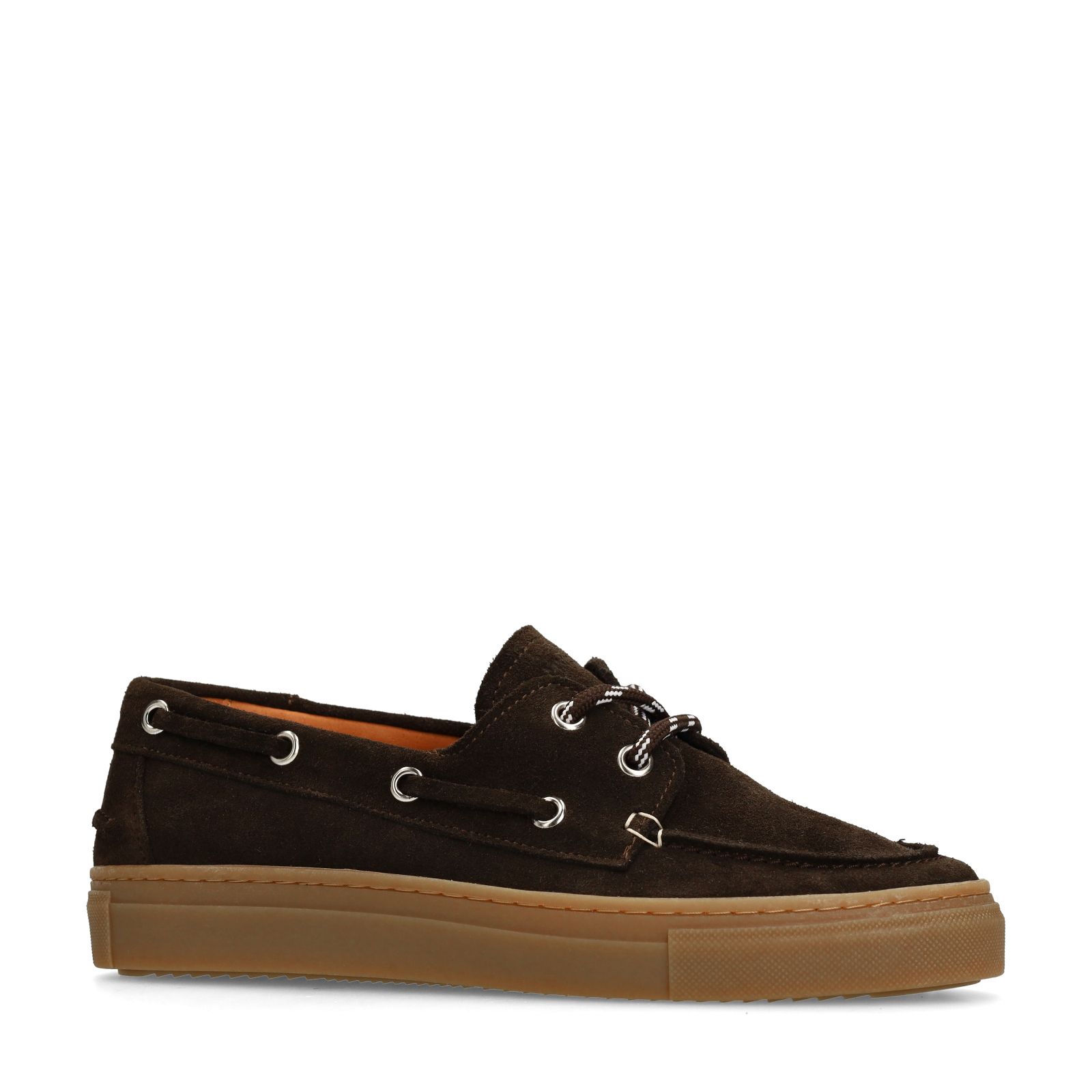 Braune Bootsschuhe aus Veloursleder