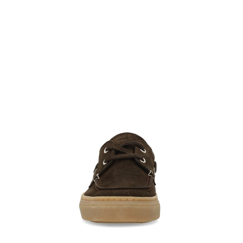 Braune Bootsschuhe aus Veloursleder