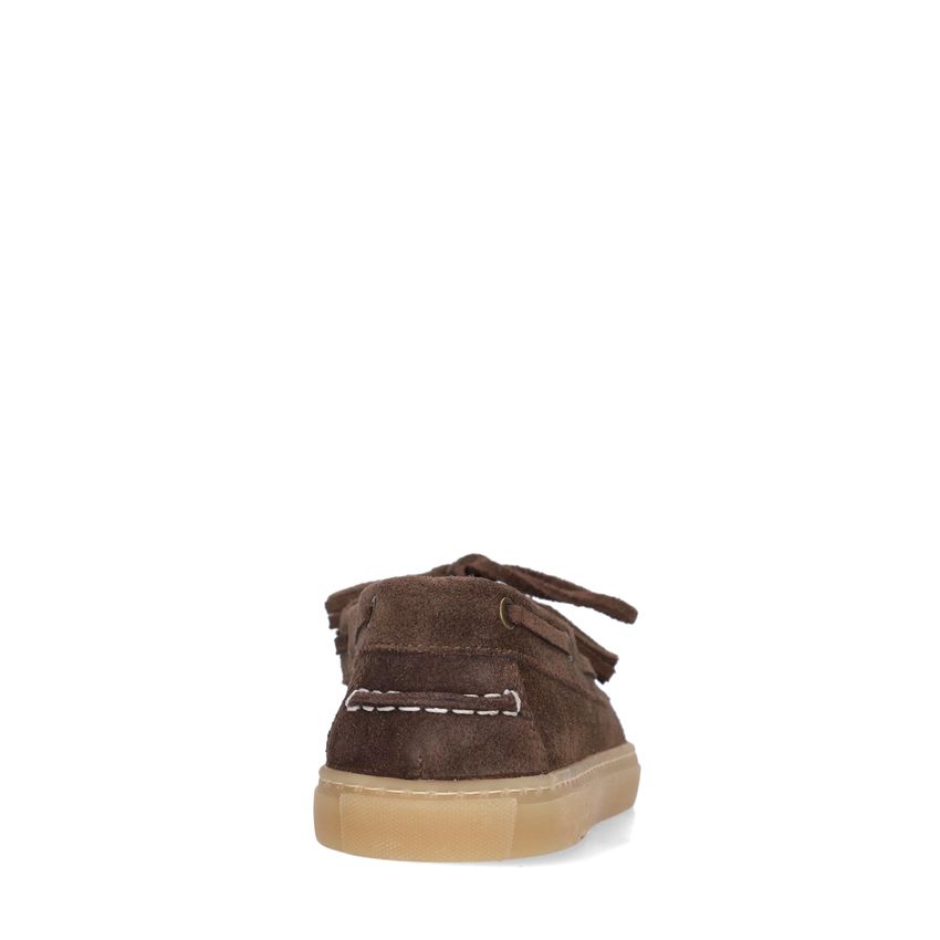 Braune Bootsschuhe aus Veloursleder