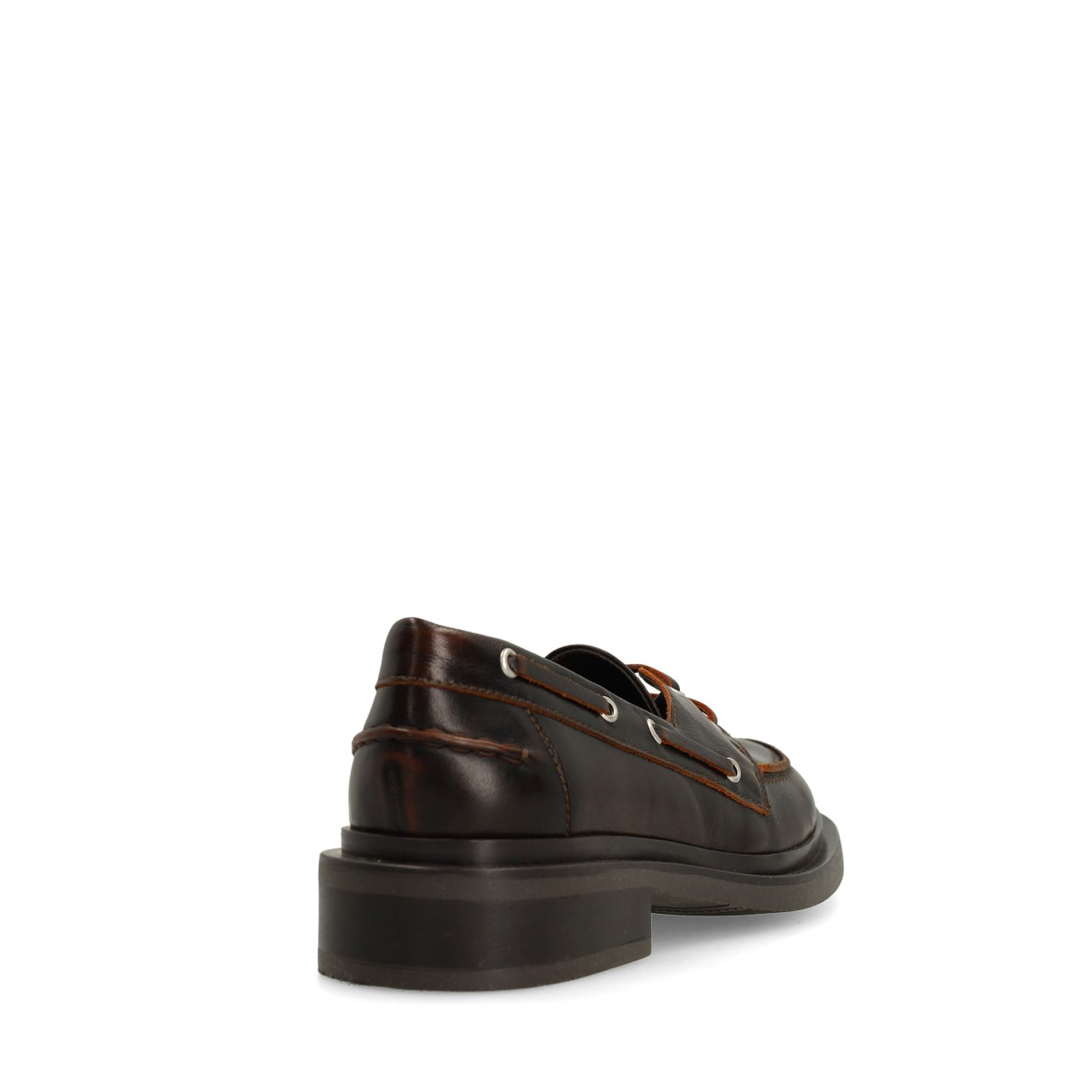 Bruine leren bootschoenen