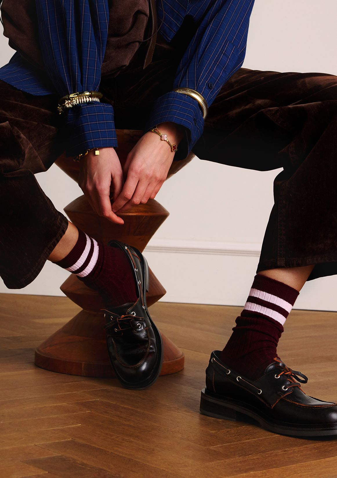 Braune Bootsschuhe aus Leder