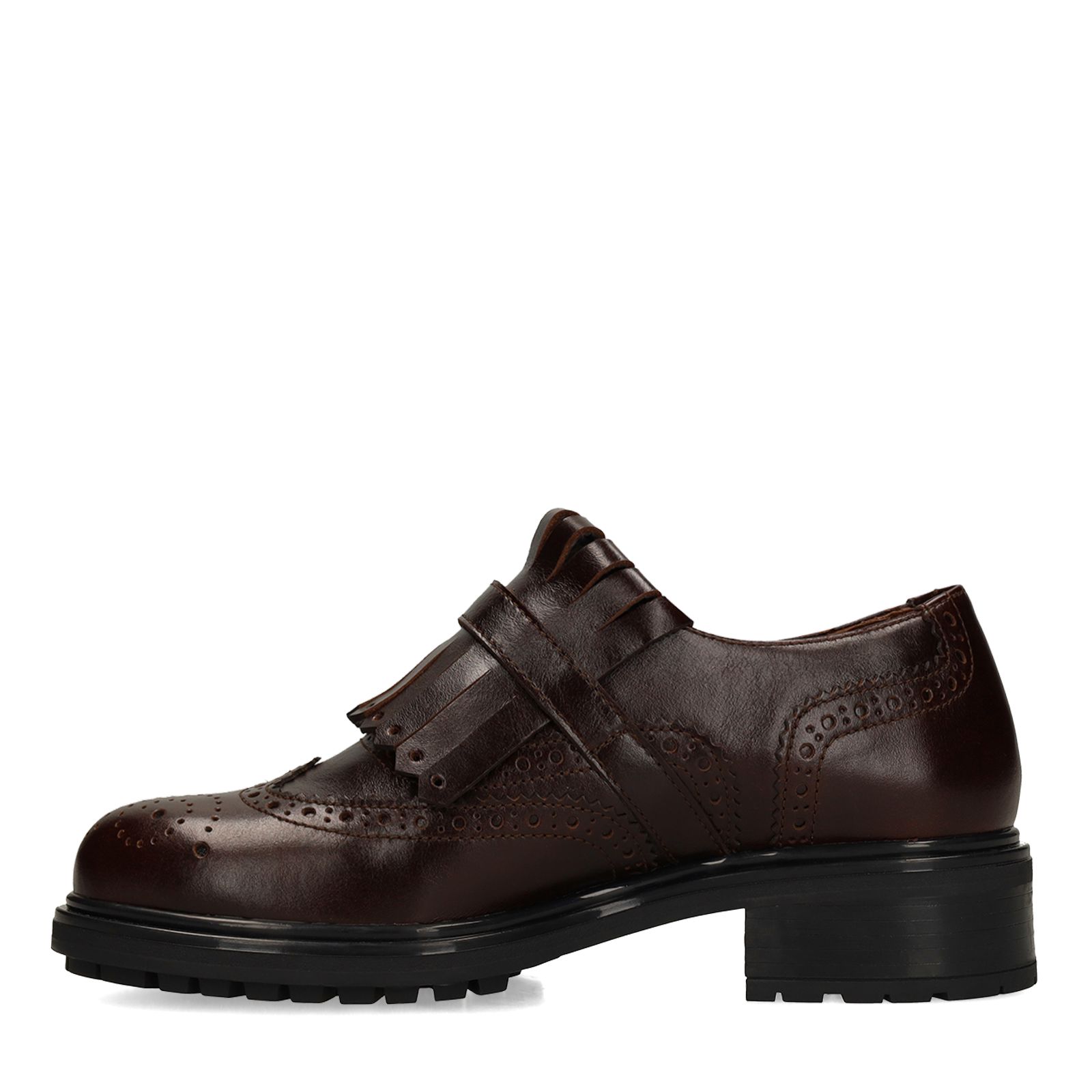 Schwarze Leder-Loafer mit Schnalle