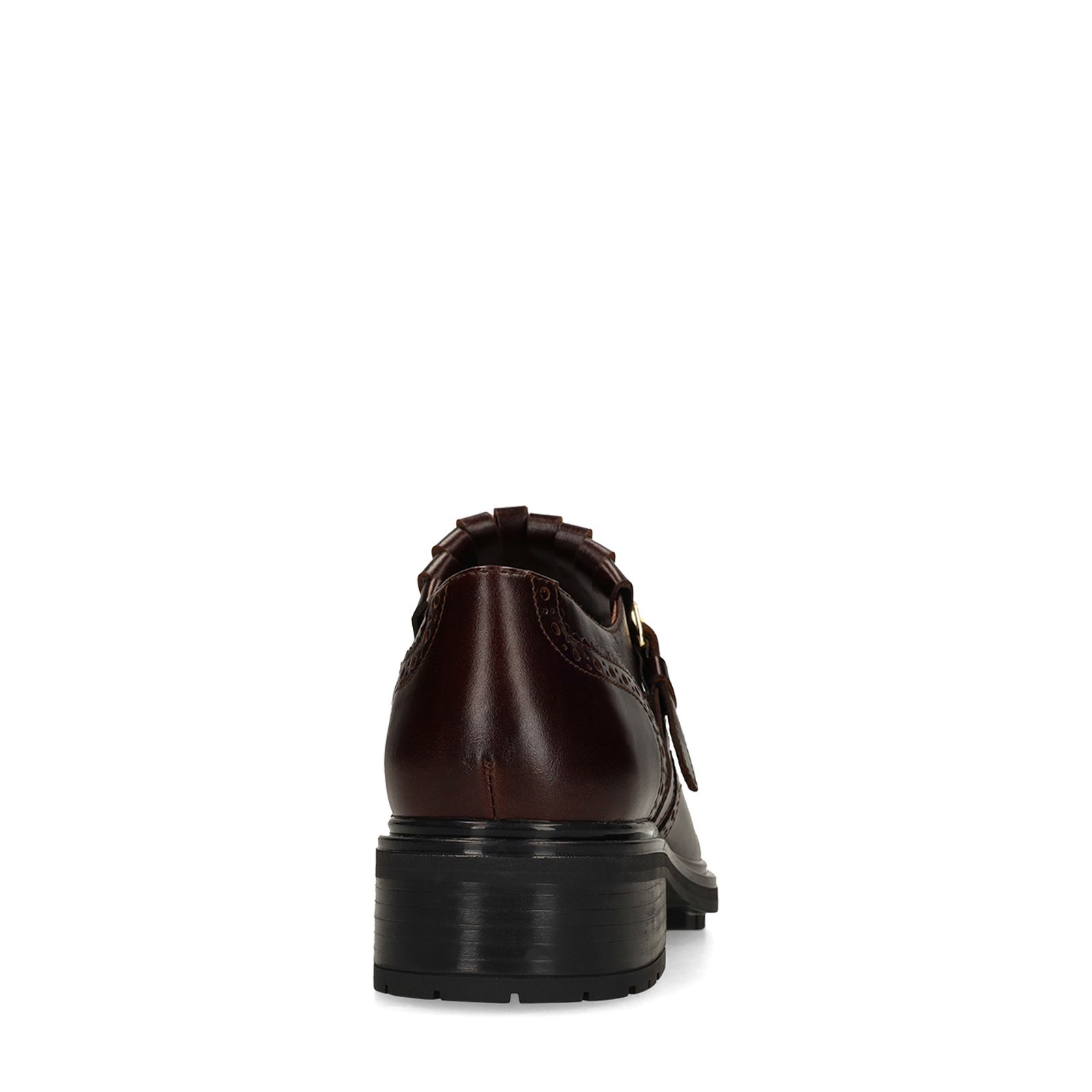 Schwarze Leder-Loafer mit Schnalle