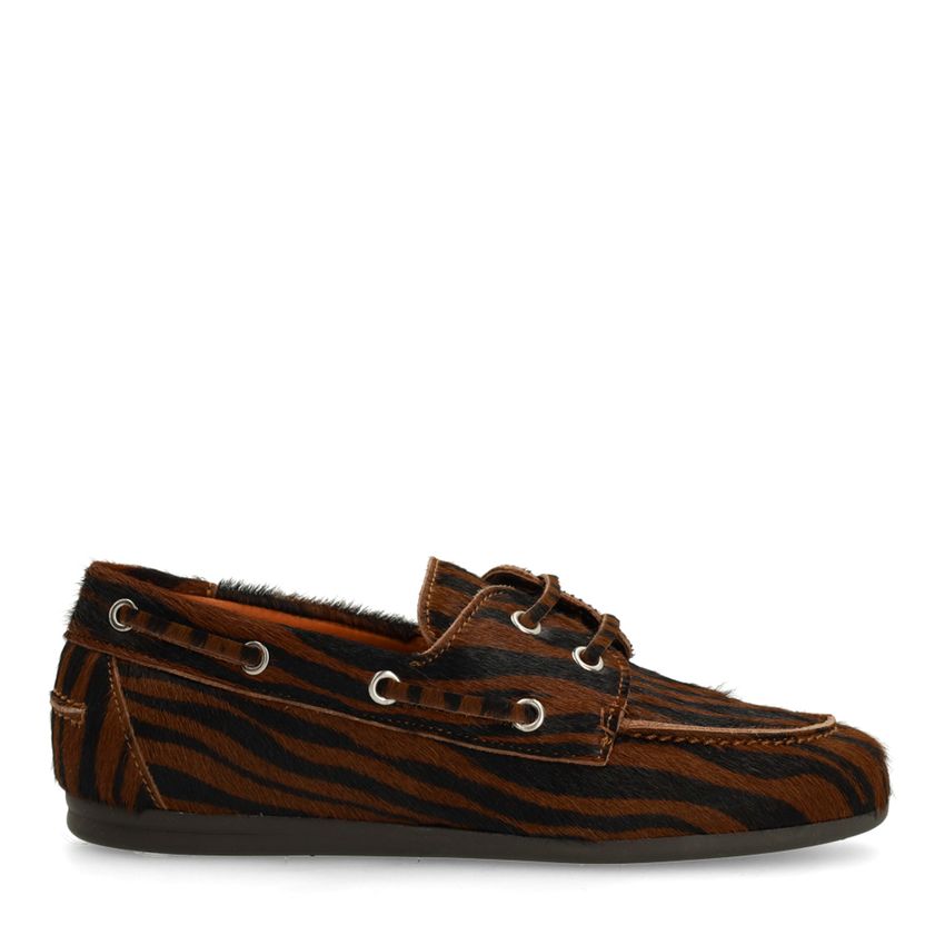 Zebra bootschoenen met imitatie vacht