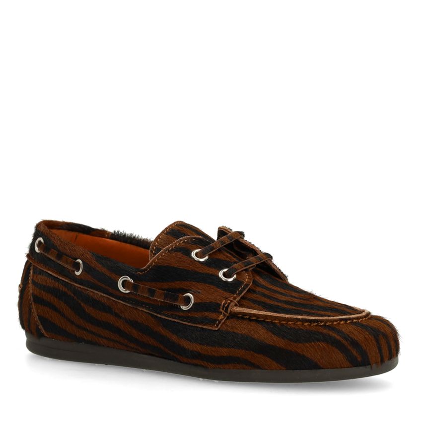 Zebra bootschoenen met imitatie vacht
