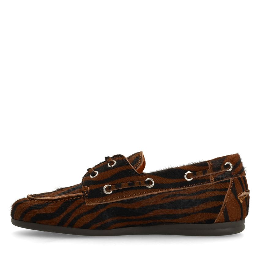 Bootsschuhe in Zebrafell-Optik