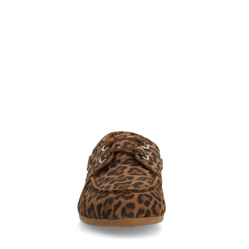 Suède leopard bootschoenen