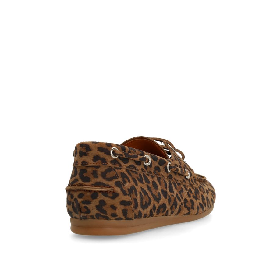 Suède leopard bootschoenen