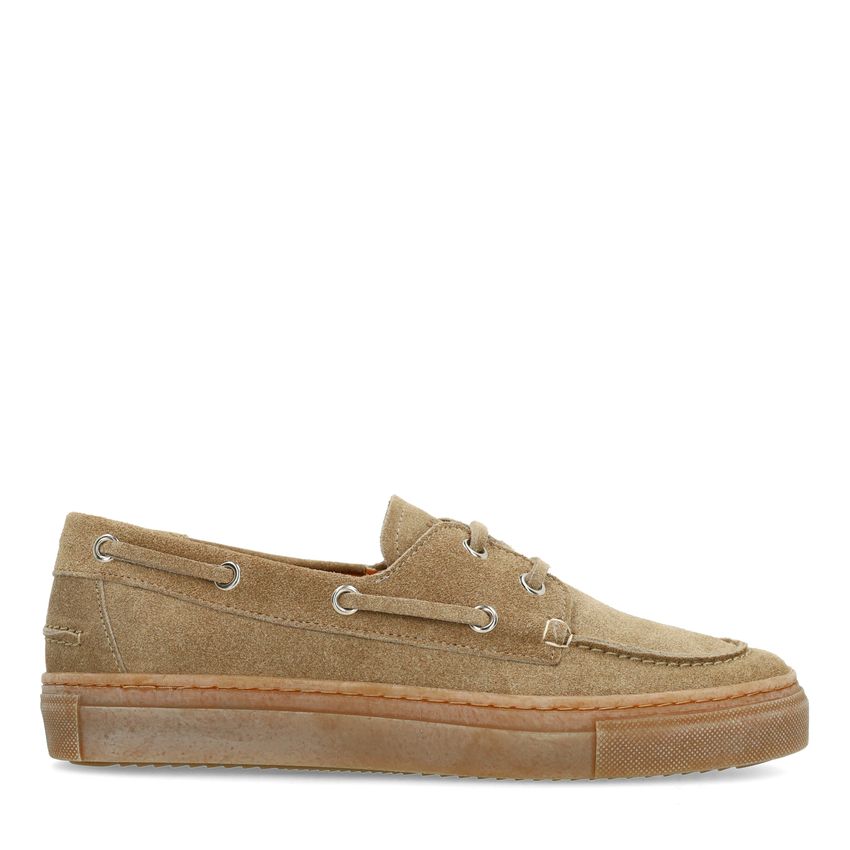 Taupe suède bootschoenen