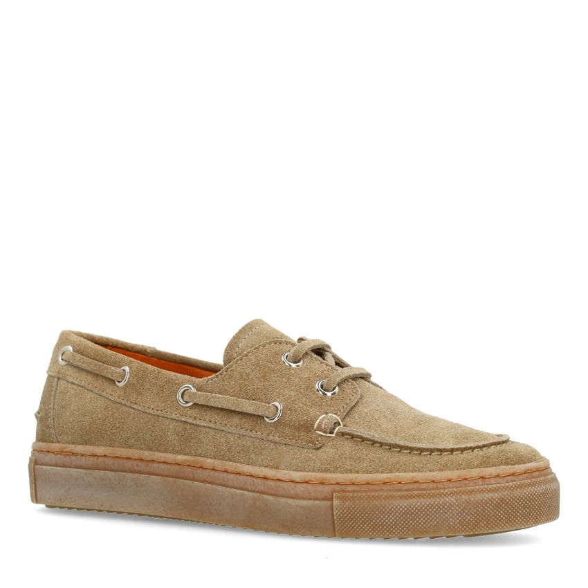 Taupe suède bootschoenen