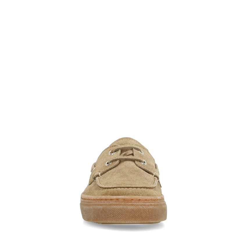 Taupe suède bootschoenen
