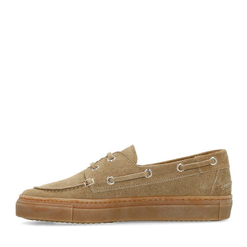 Taupe suède bootschoenen