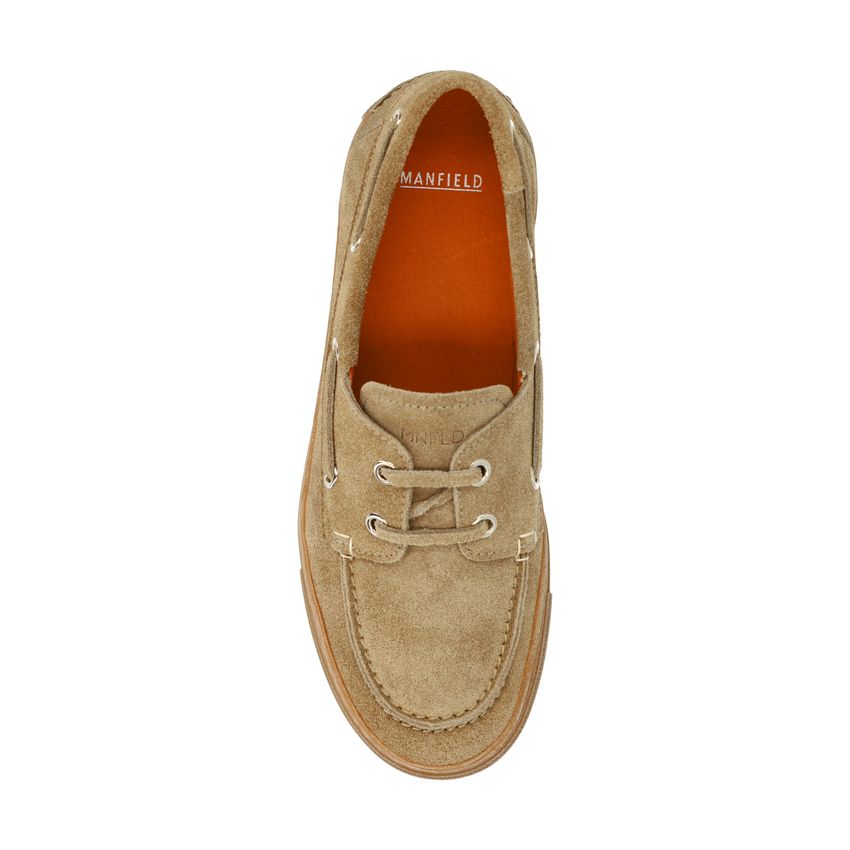 Taupe suède bootschoenen