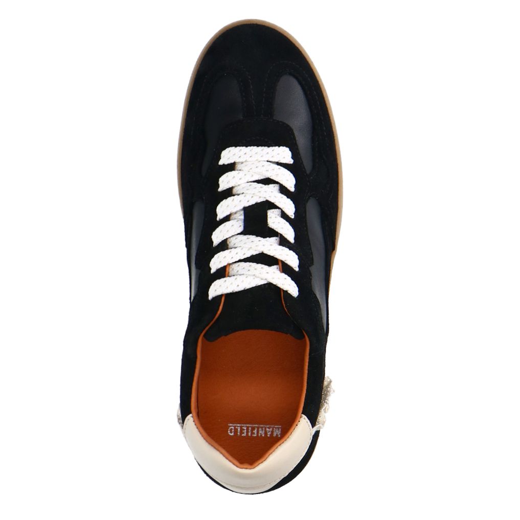Schwarze Veloursleder-Sneaker