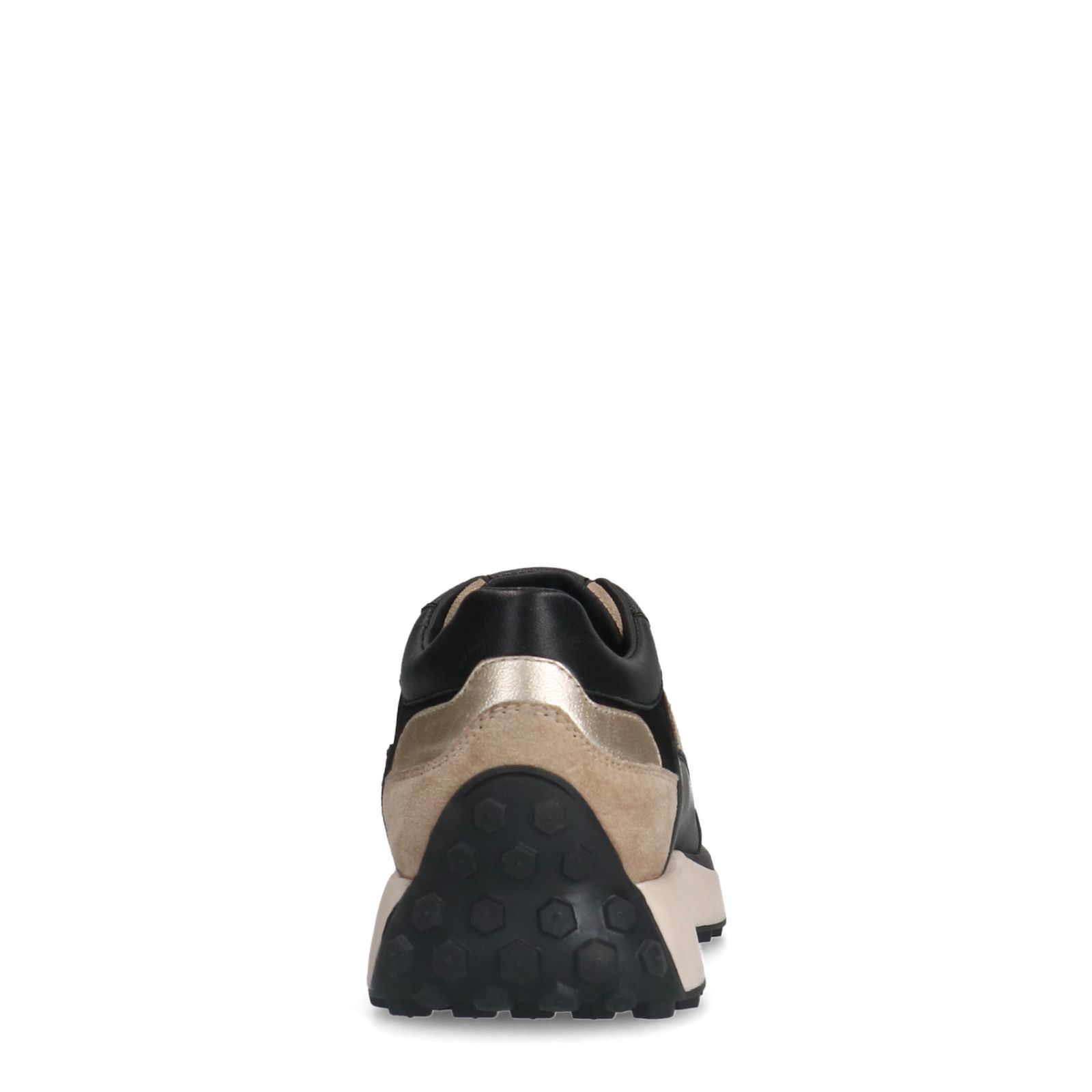 Zwarte leren sneakers met details