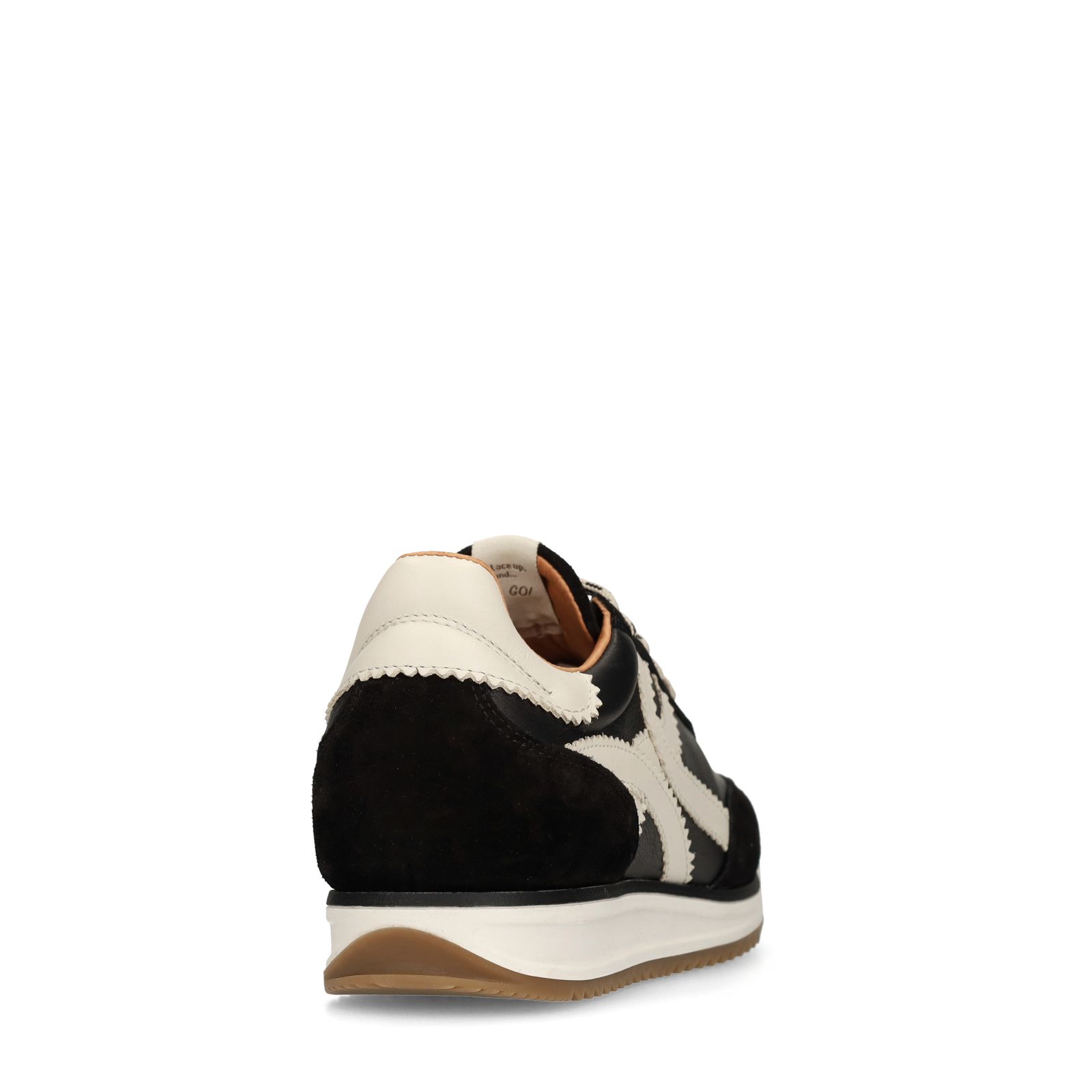 Zwarte leren sneakers met off white details