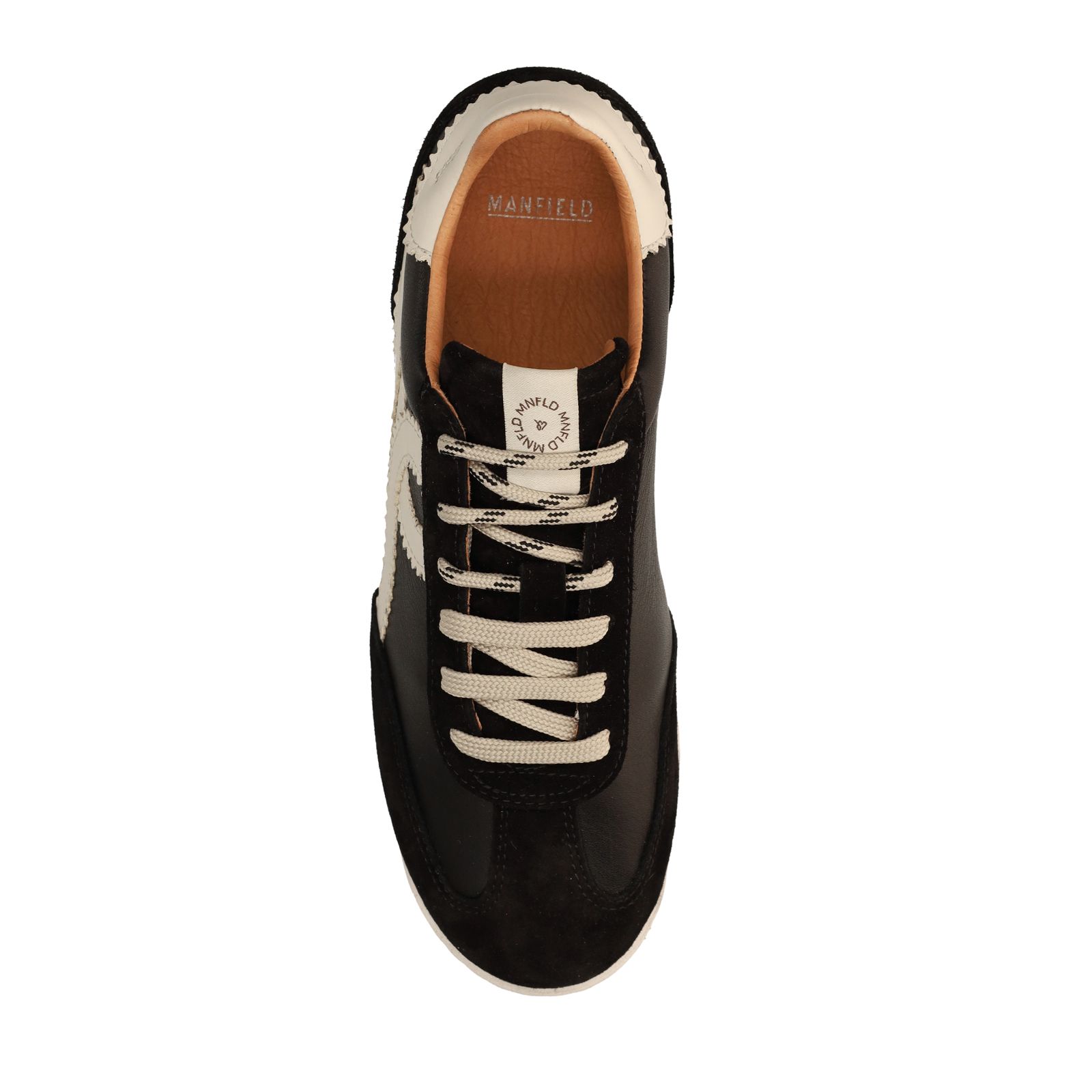 Zwarte leren sneakers met off white details