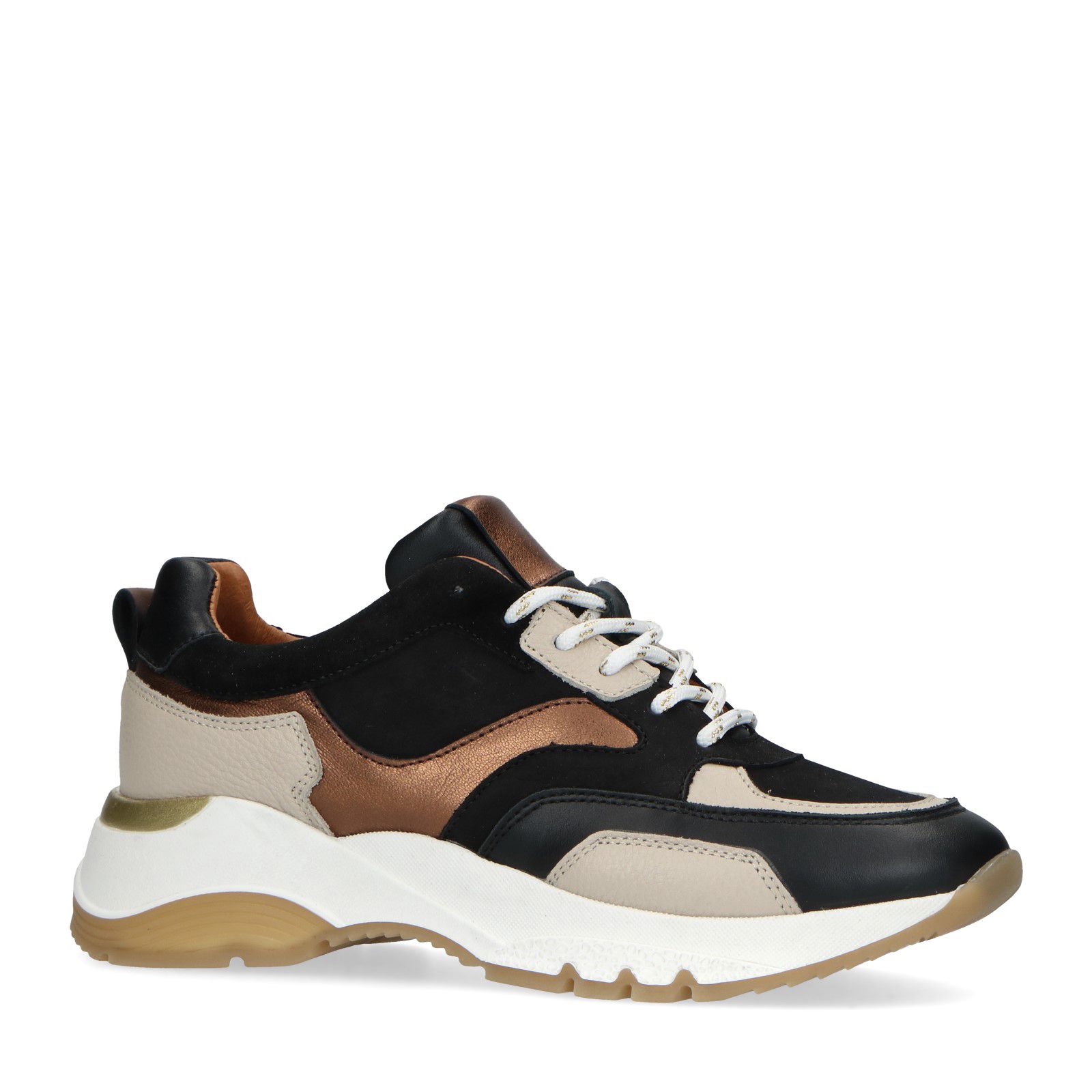 Zwarte leren sneakers
