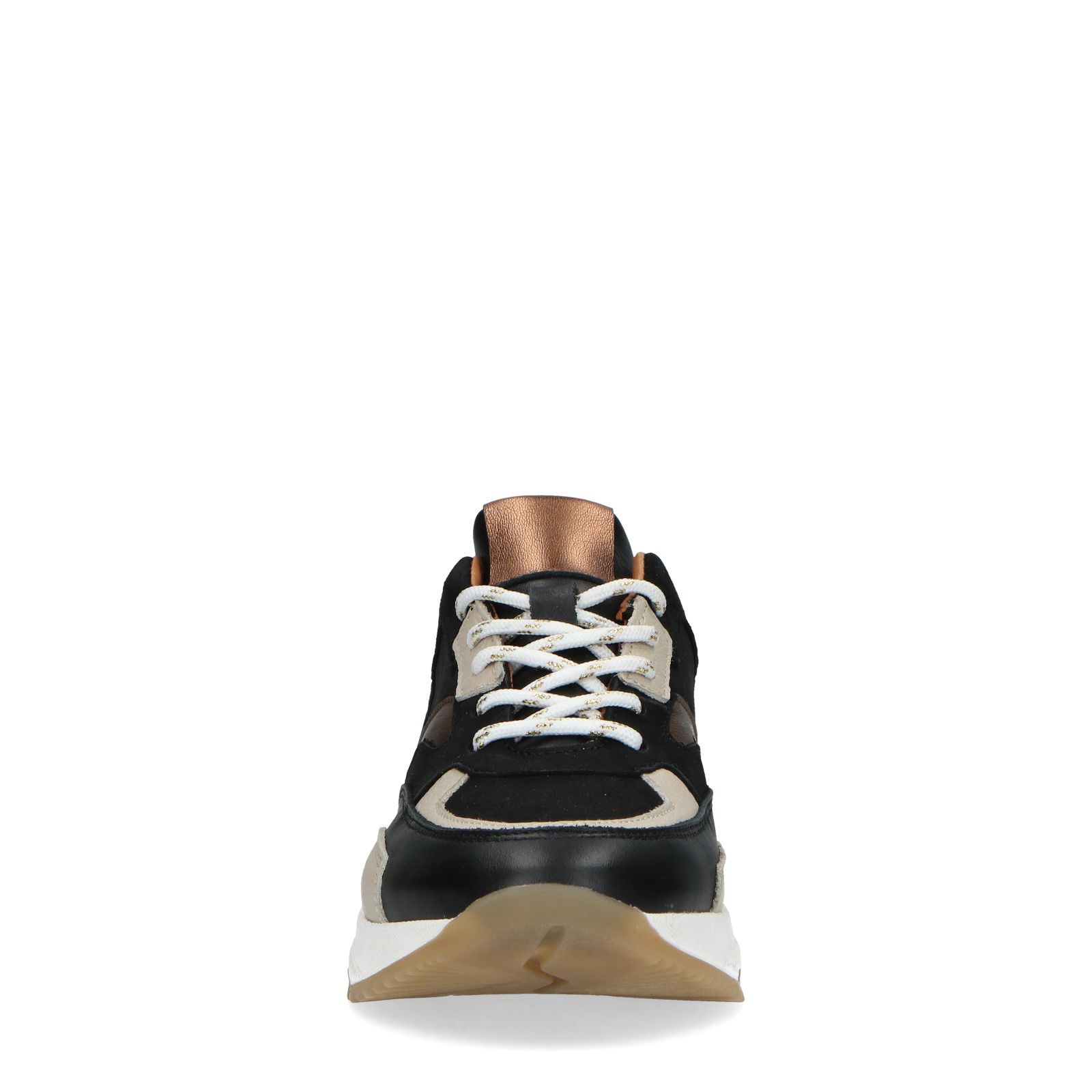 Zwarte leren sneakers