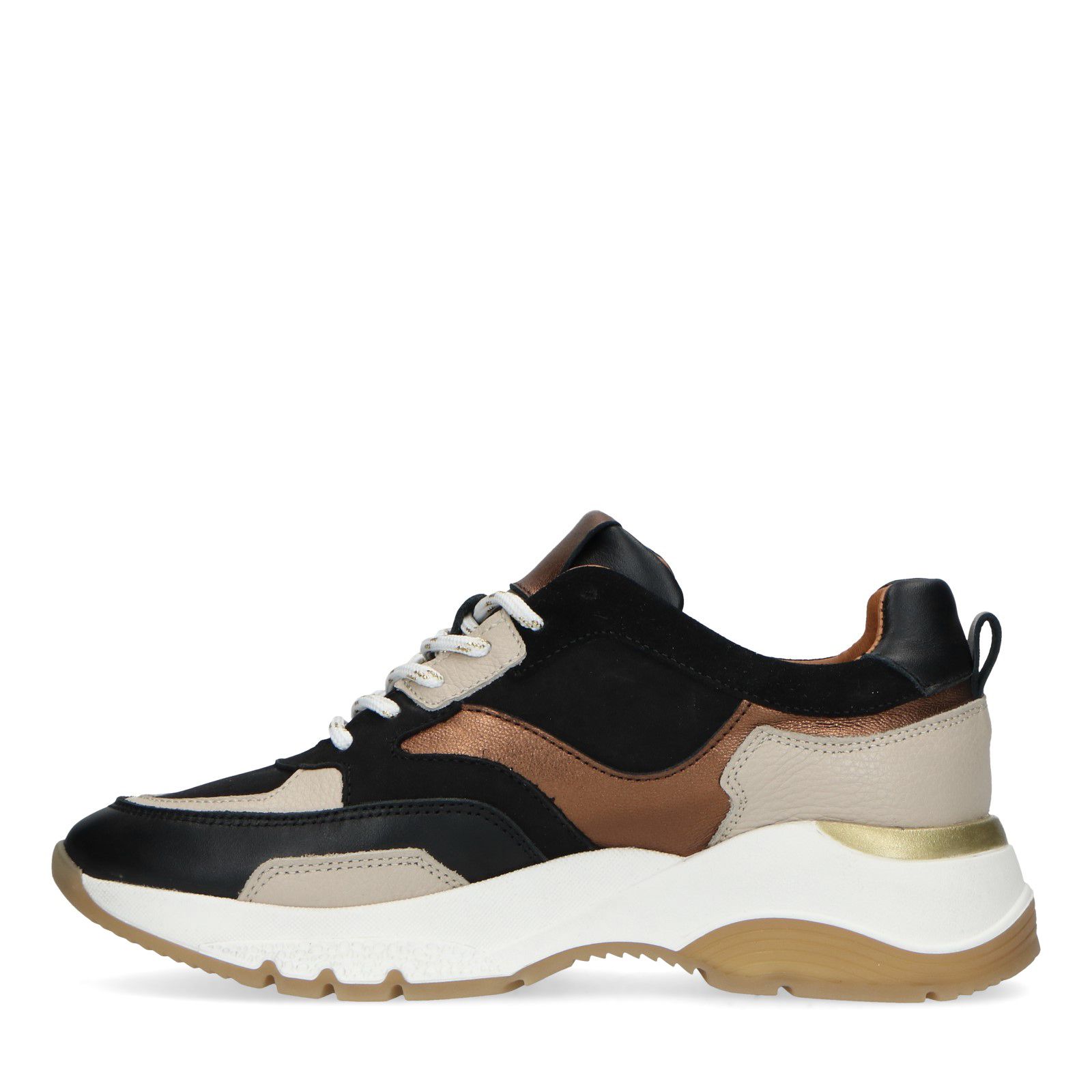 Zwarte leren sneakers