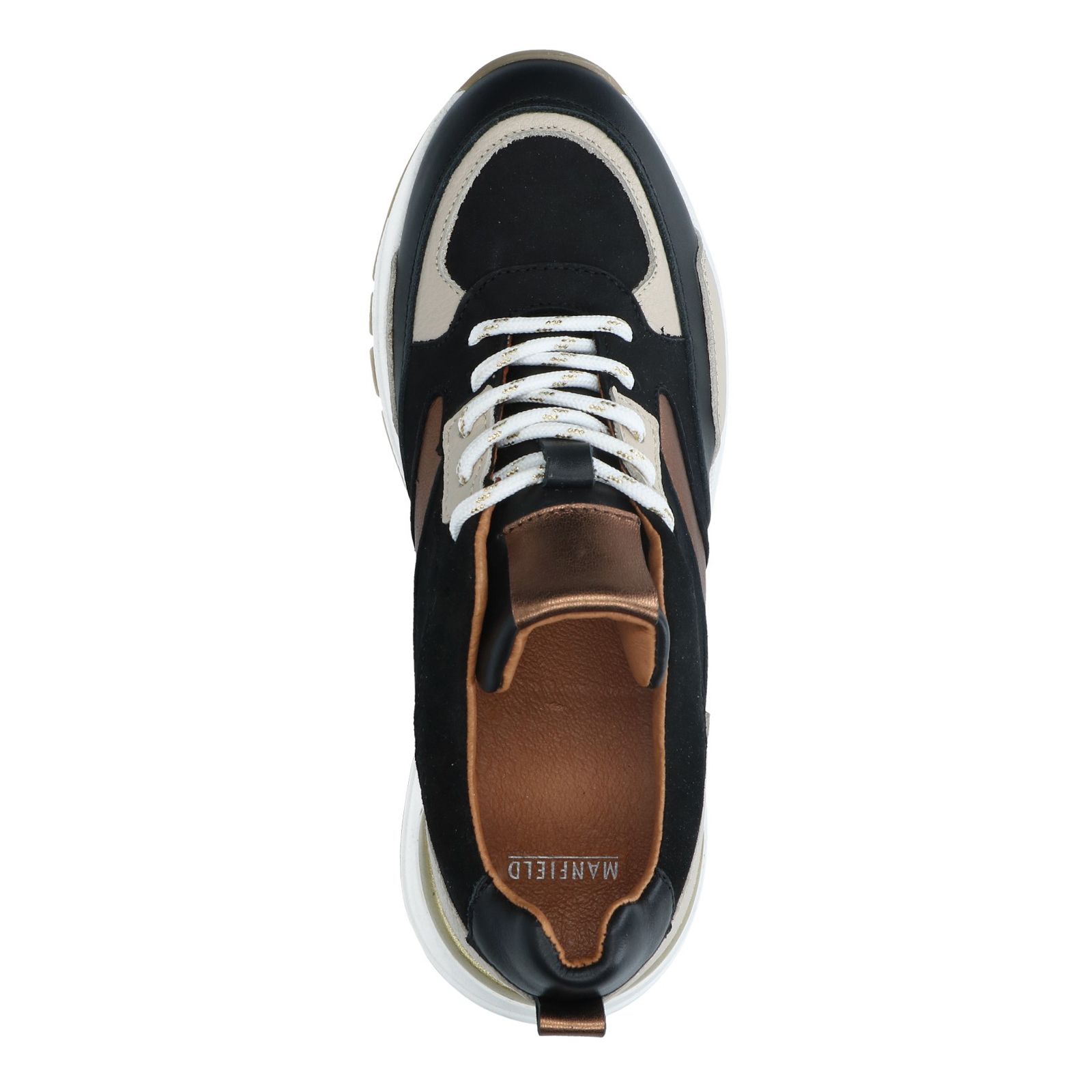 Zwarte leren sneakers