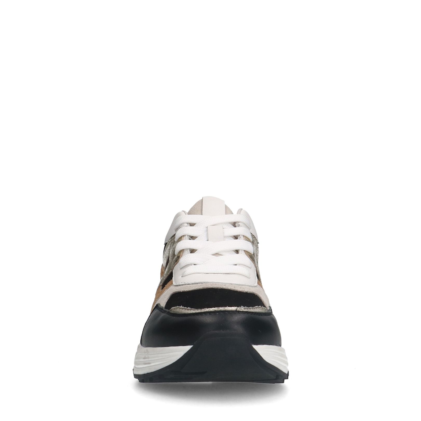 Zwarte leren sneakers