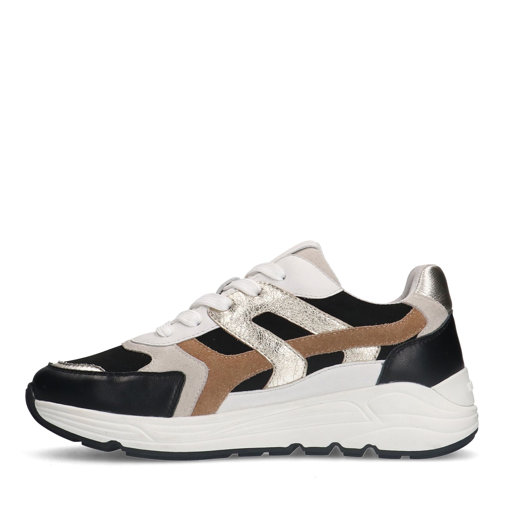 Zwarte leren sneakers