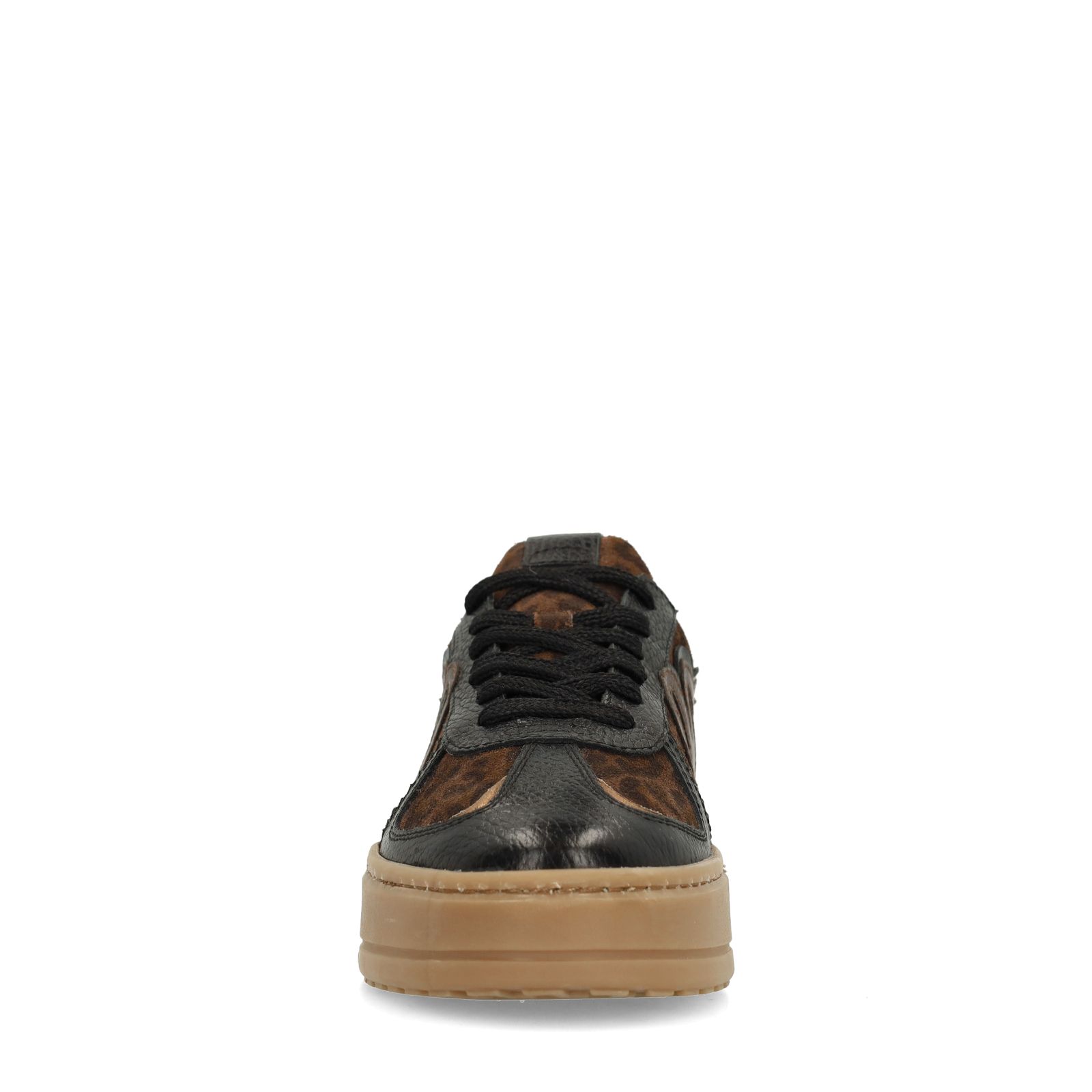 Schwarze Veloursleder-Sneaker