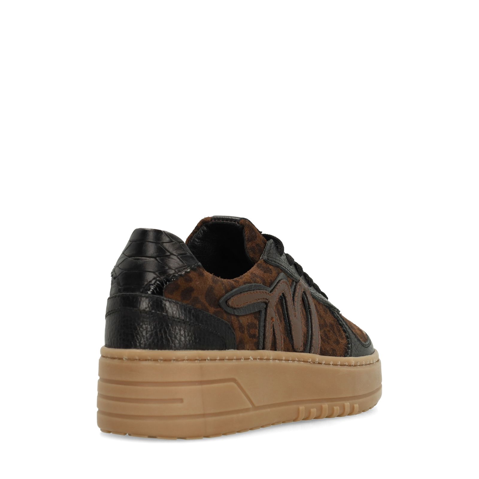 Schwarze Veloursleder-Sneaker