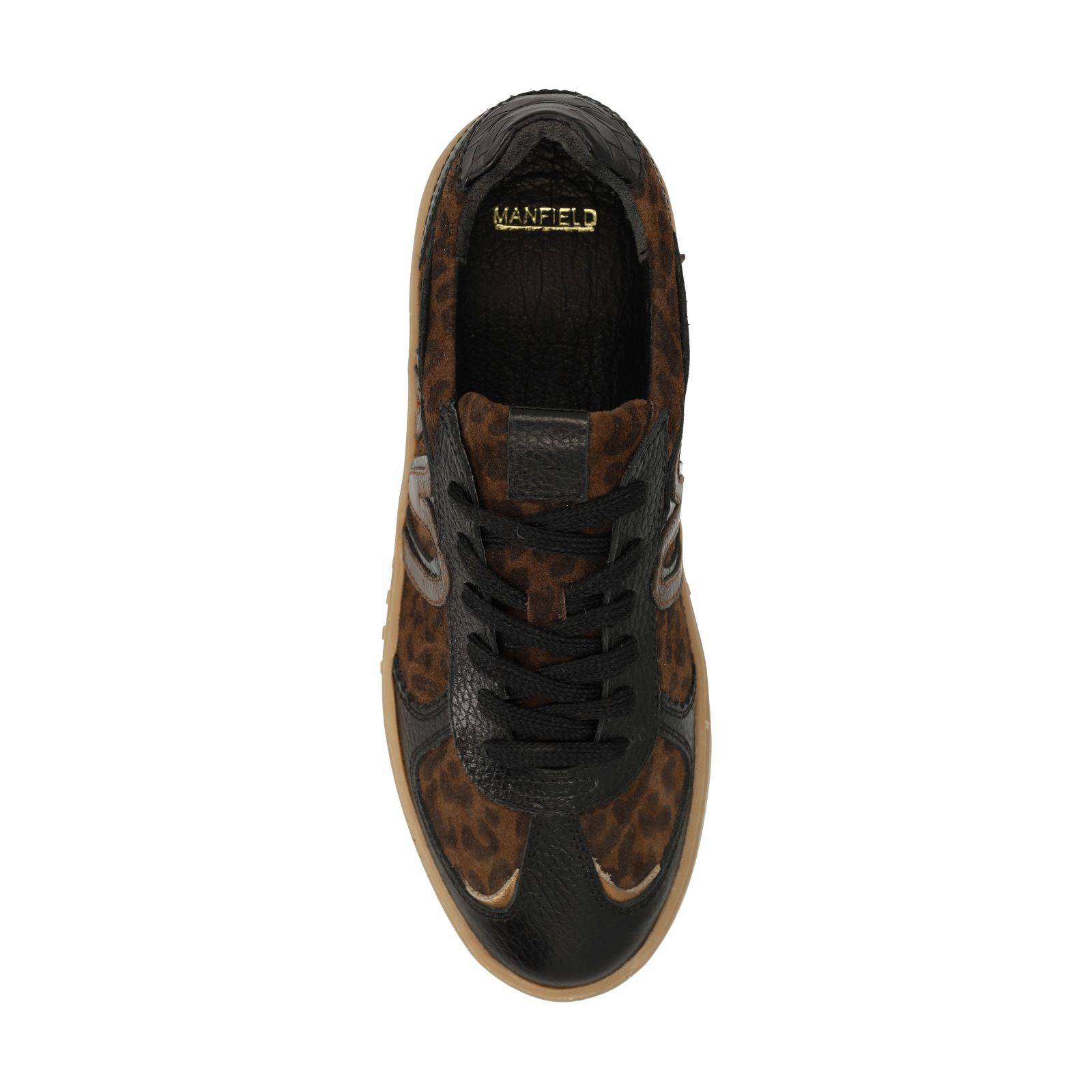 Schwarze Veloursleder-Sneaker