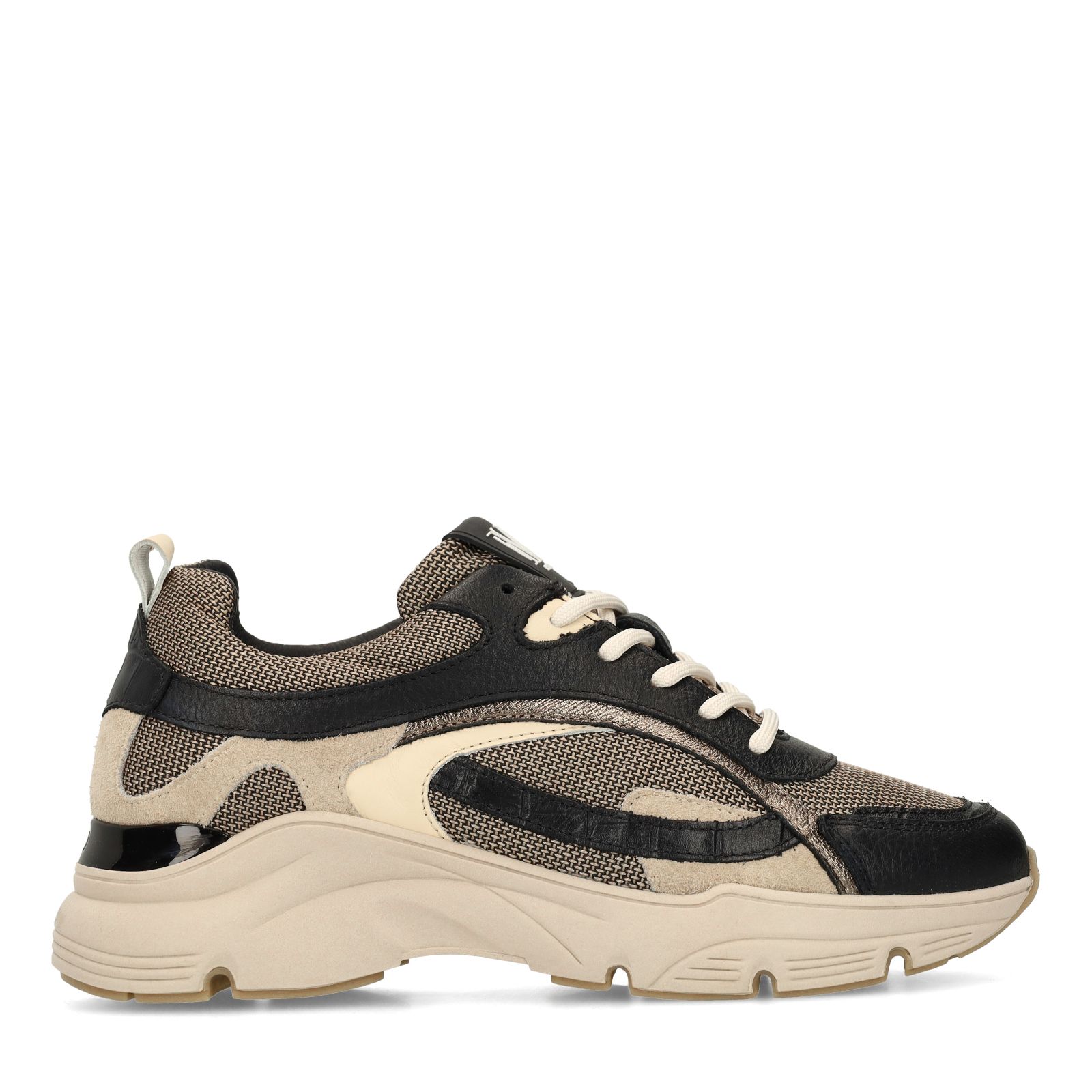 Schwarze Ledersneaker
