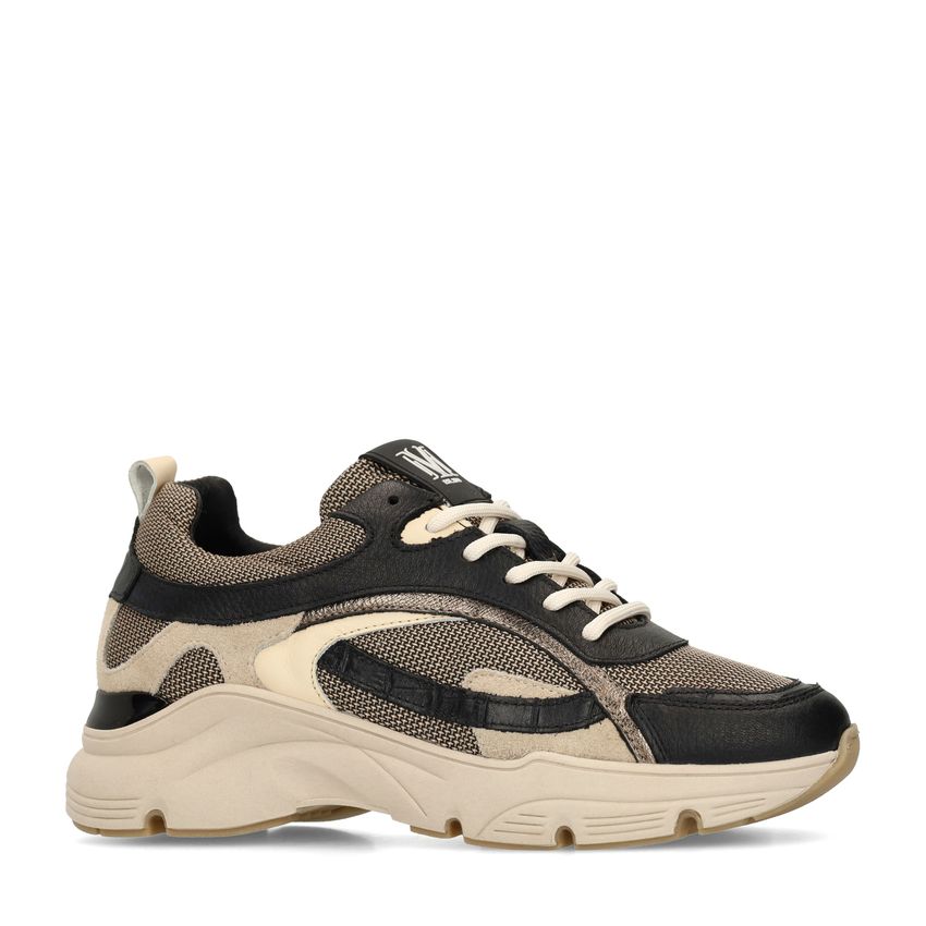 Zwarte leren sneakers