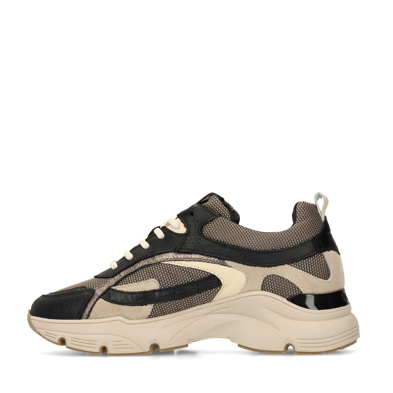 Schwarze Ledersneaker