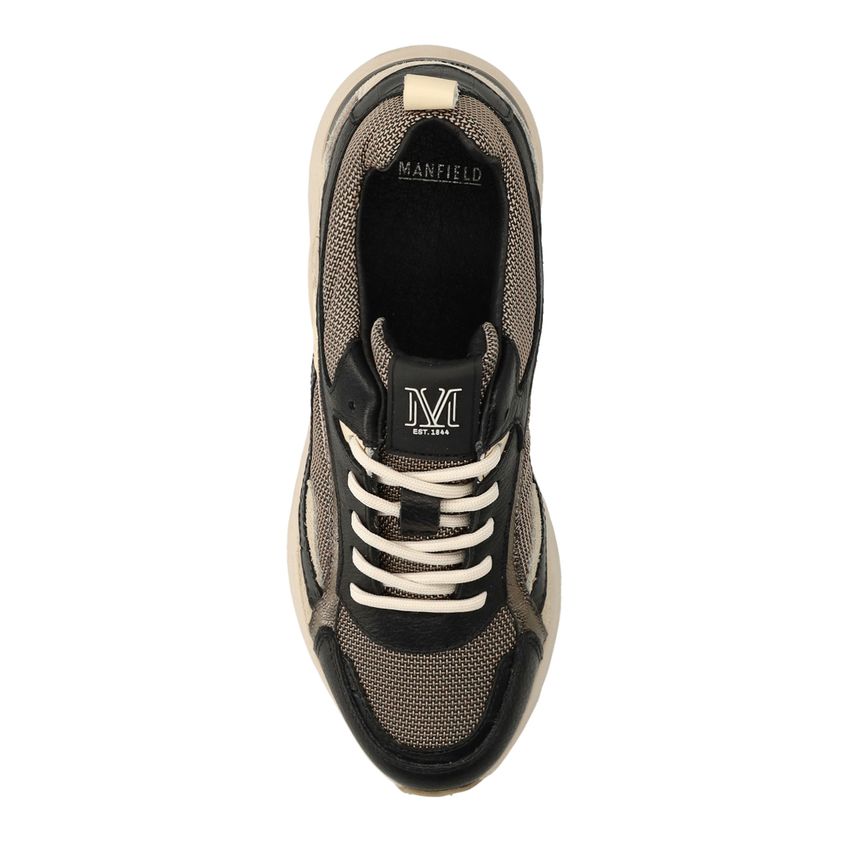 Zwarte leren sneakers