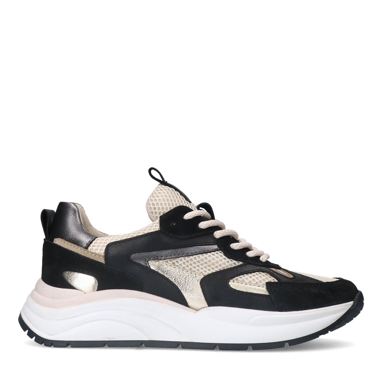Zwarte leren sneakers