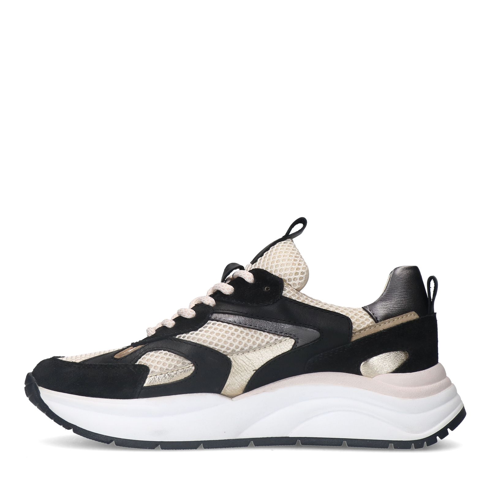 Zwarte leren sneakers