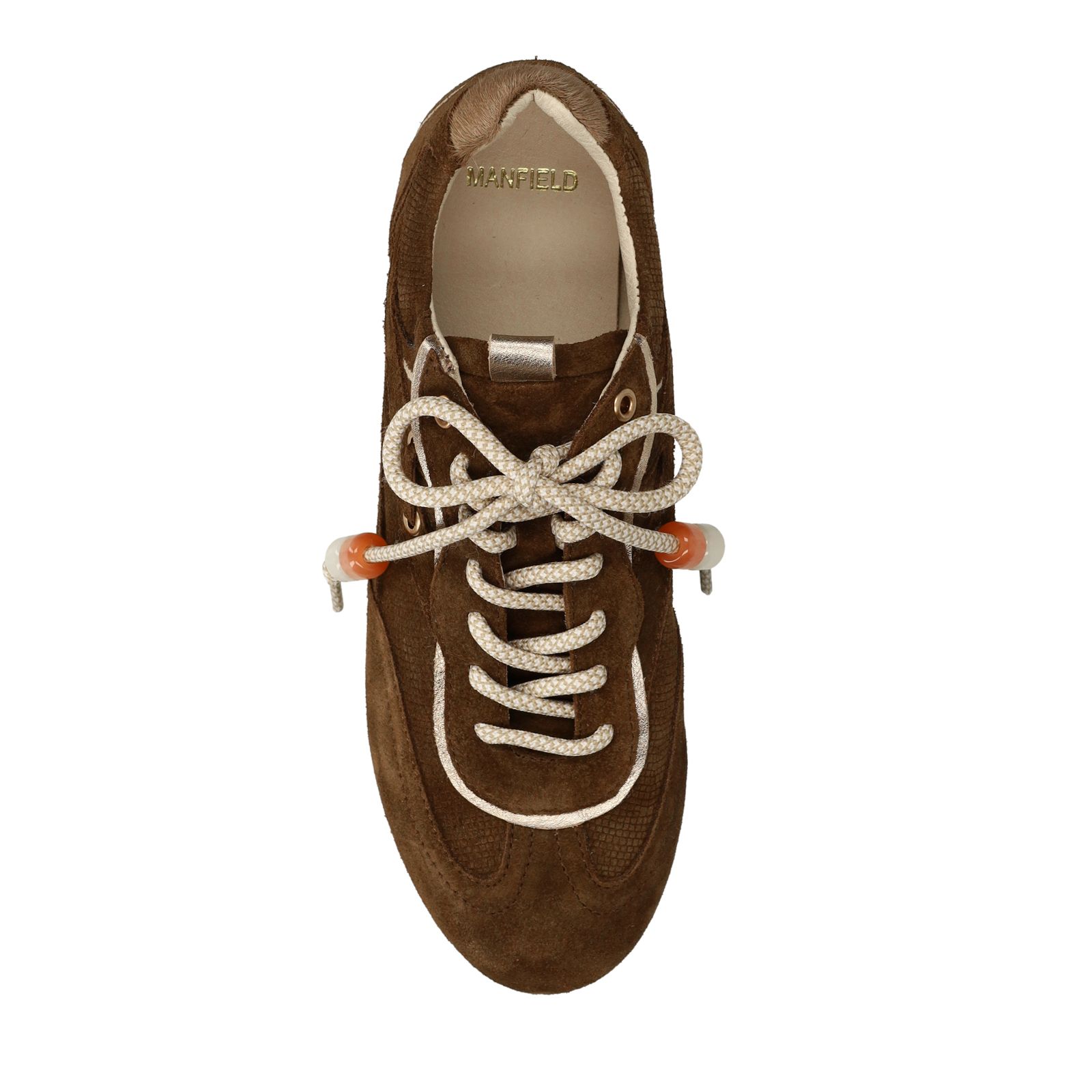 Braune Veloursleder-Sneaker