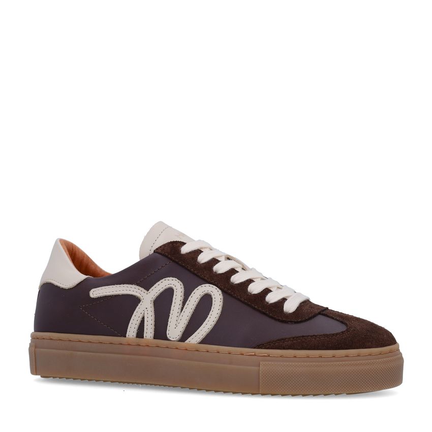 Bruine leren sneakers