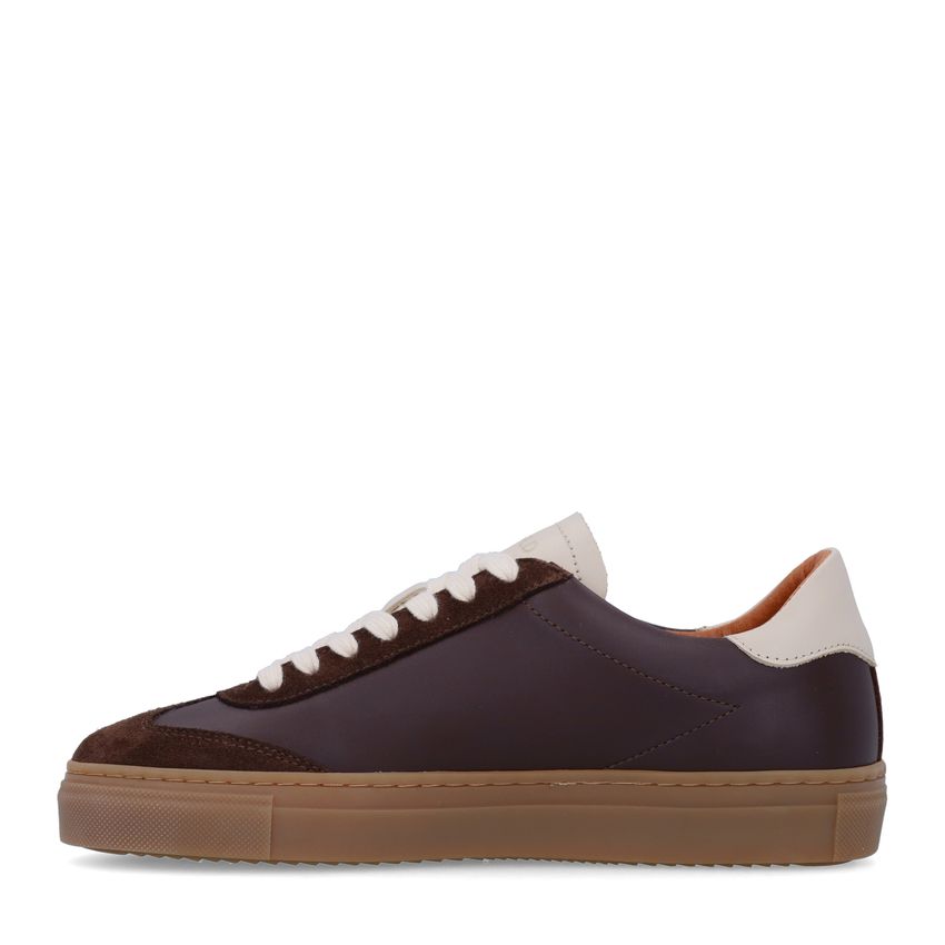 Bruine leren sneakers
