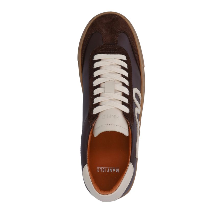 Bruine leren sneakers