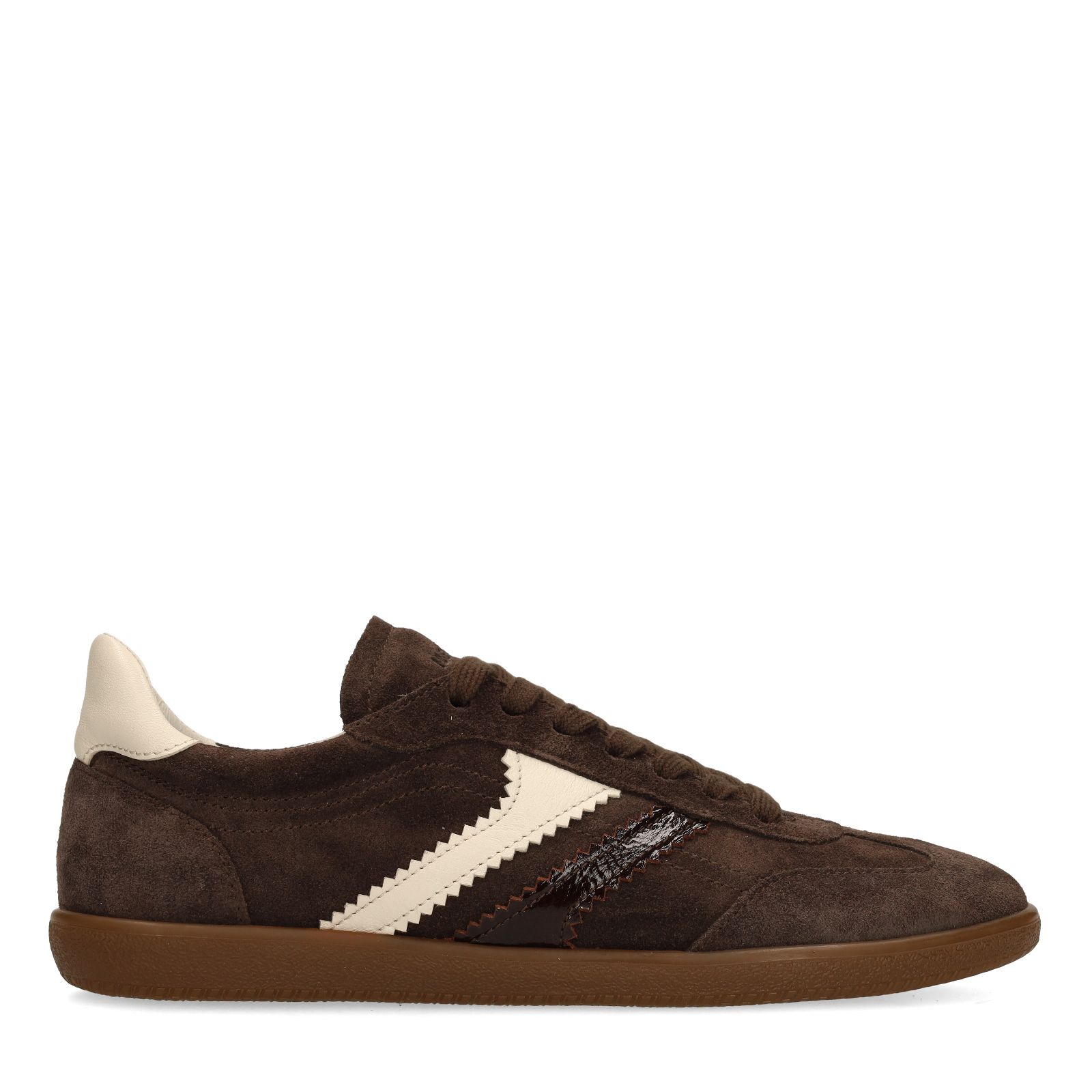 Donkerbruine suède sneakers