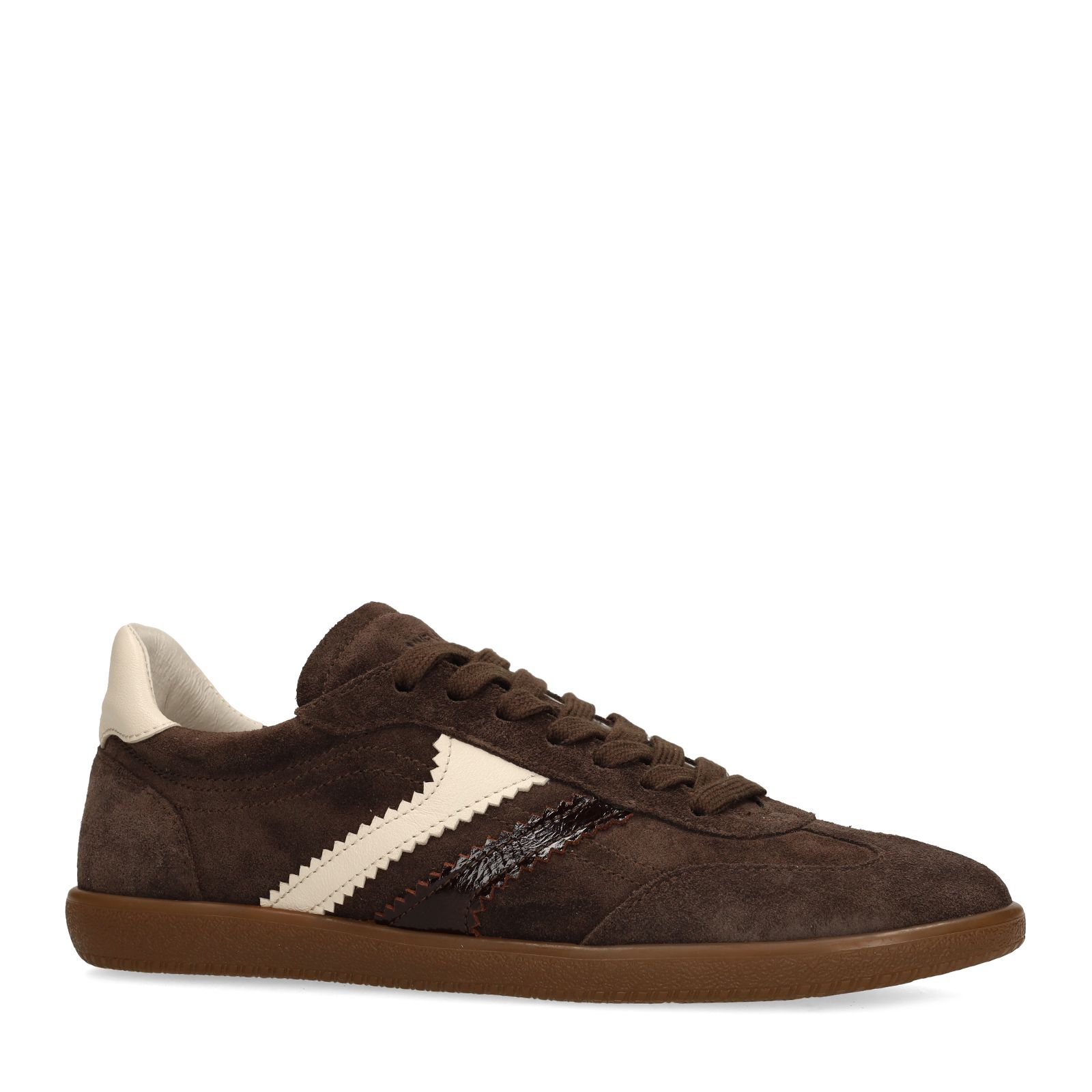Donkerbruine suède sneakers
