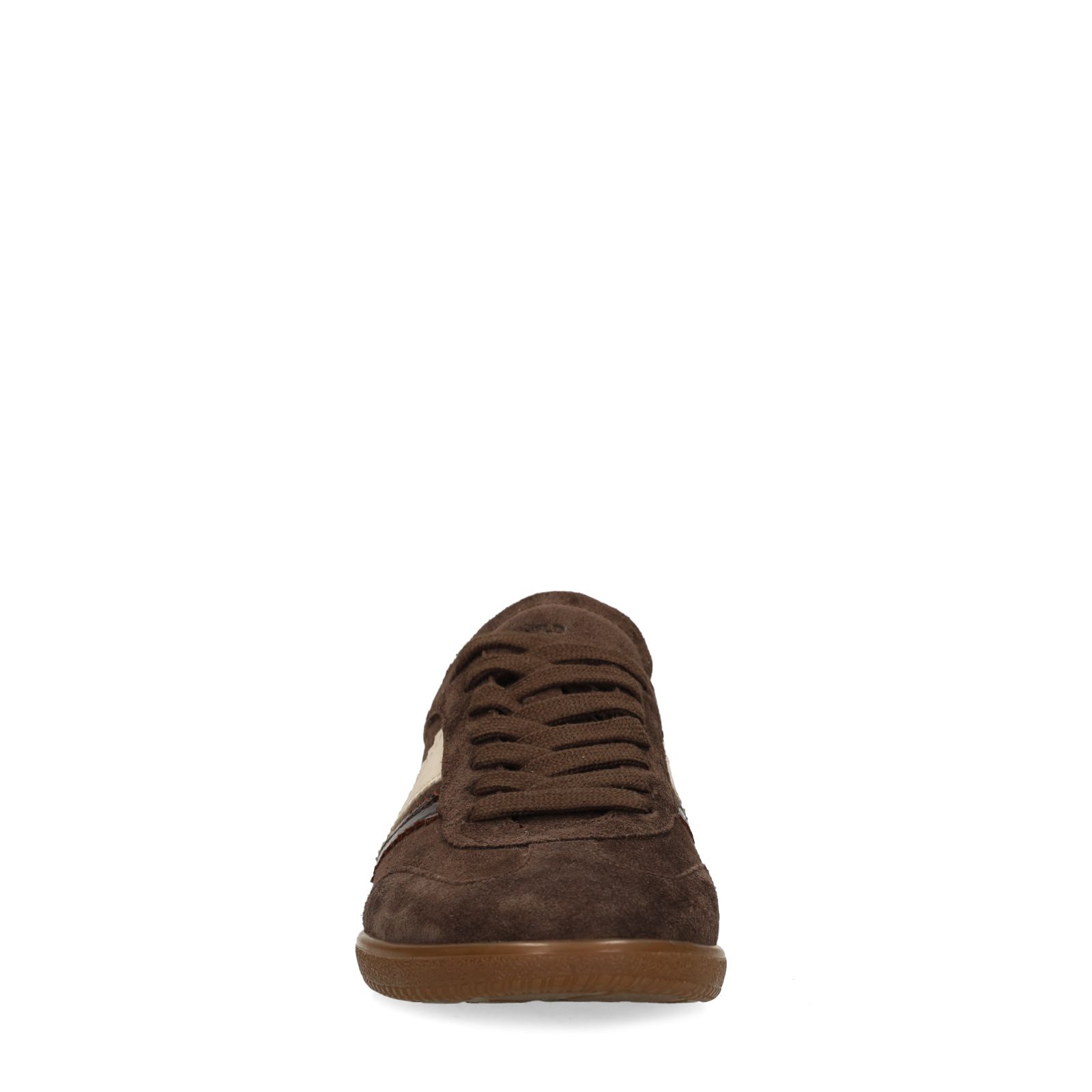 Donkerbruine suède sneakers