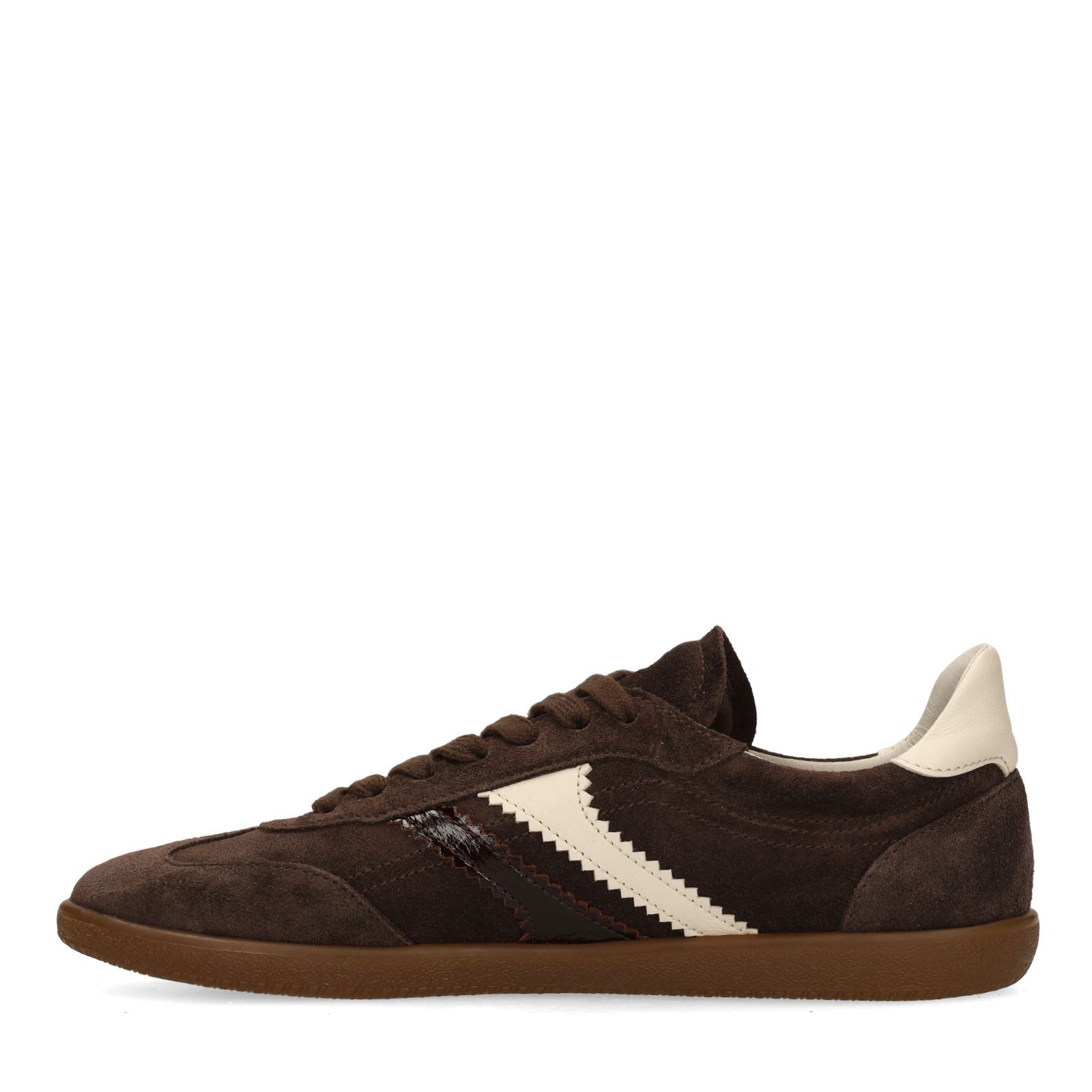 Bordeauxrote Veloursleder-Sneaker