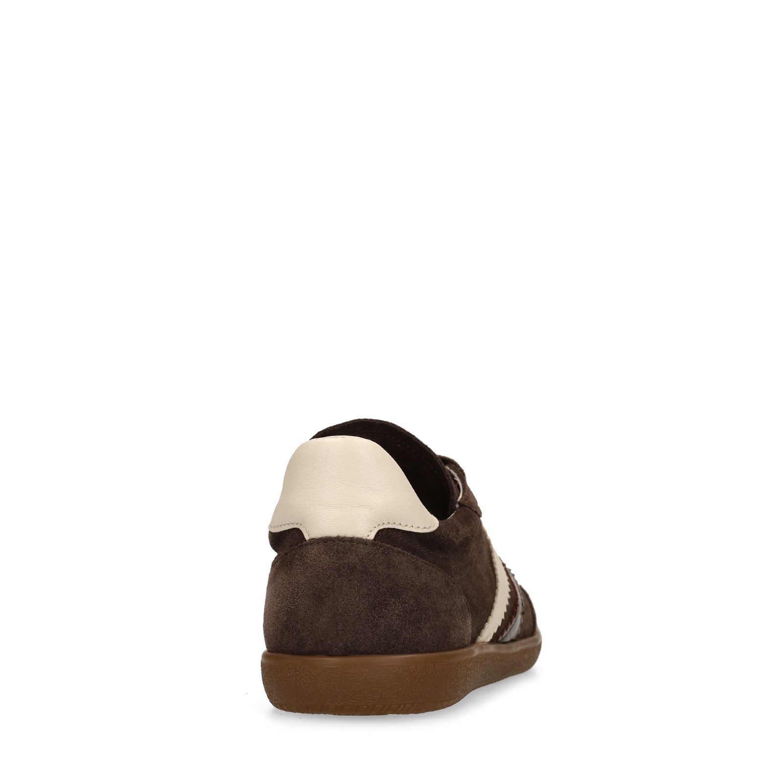 Bordeauxrote Veloursleder-Sneaker