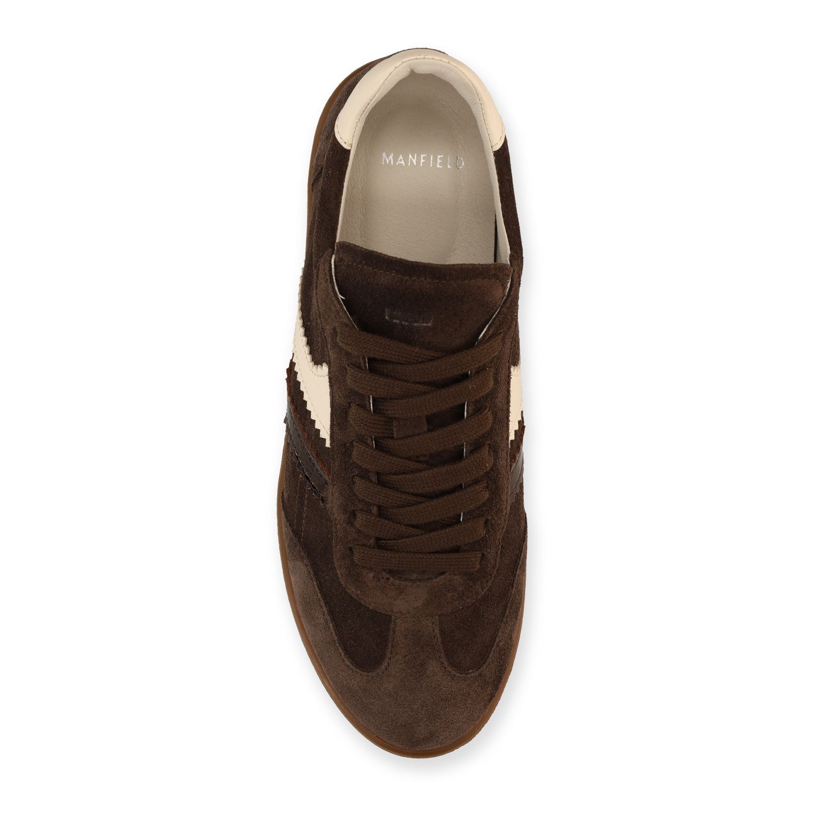Bordeauxrote Veloursleder-Sneaker