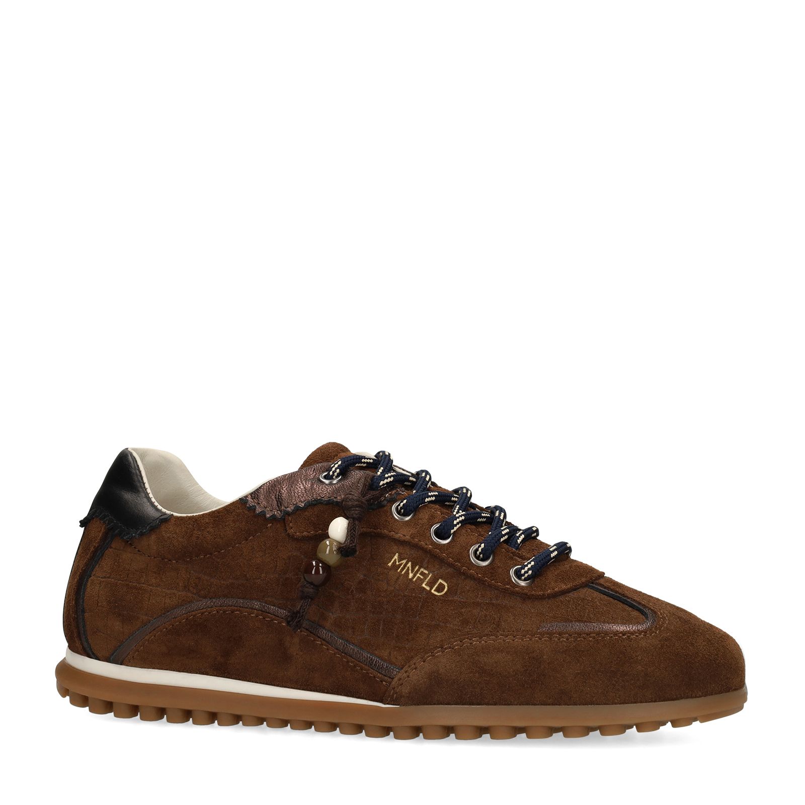 Donkerbruine suède sneakers