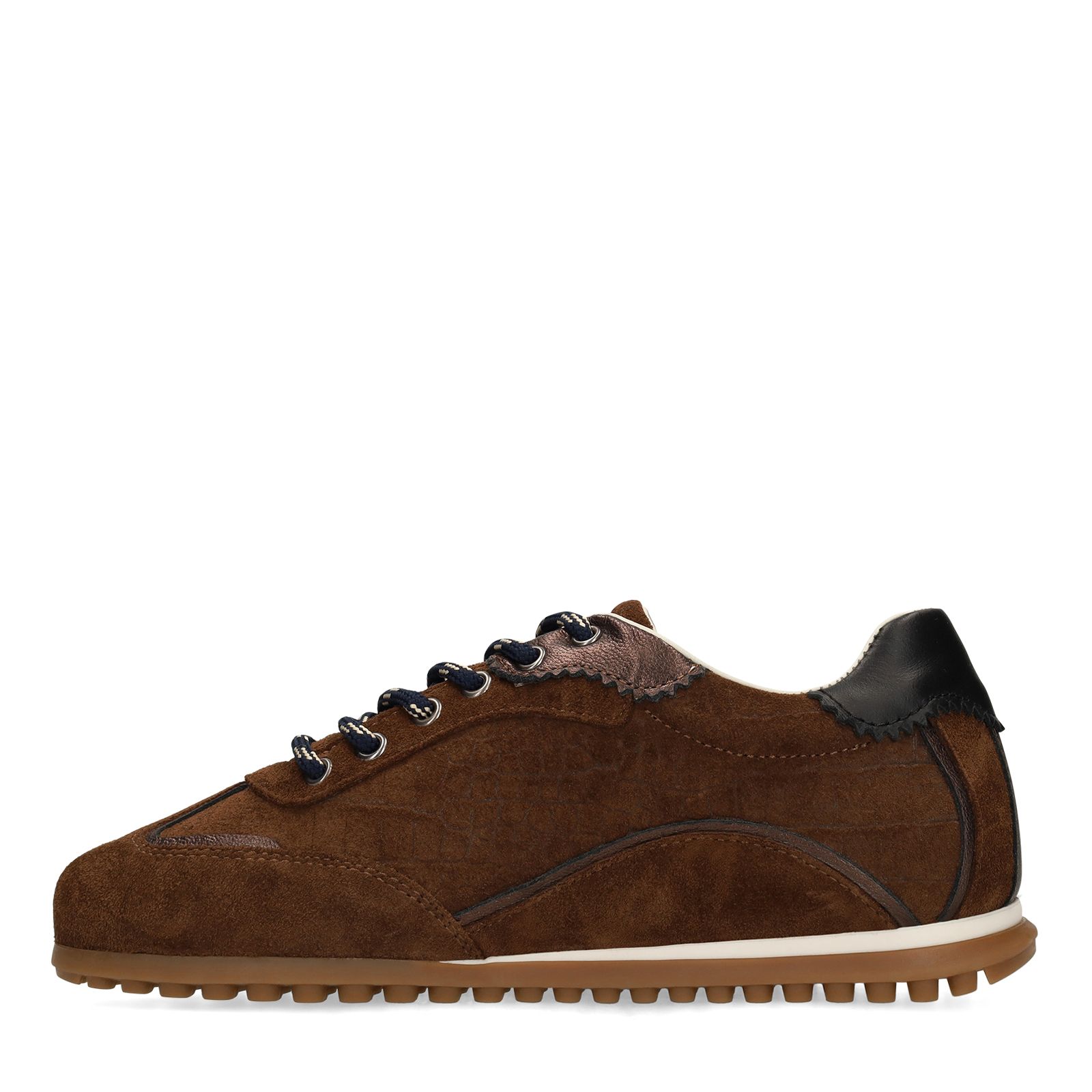 Donkerbruine suède sneakers