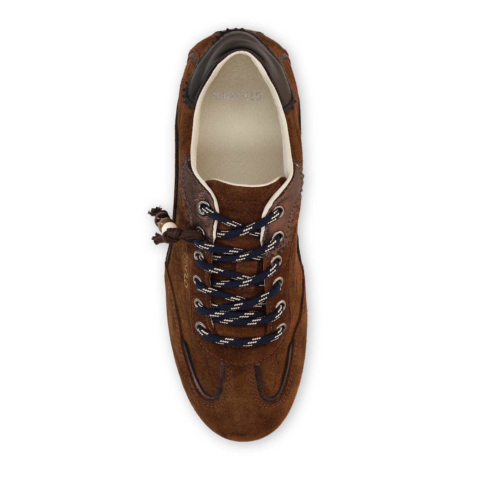 Donkerbruine suède sneakers